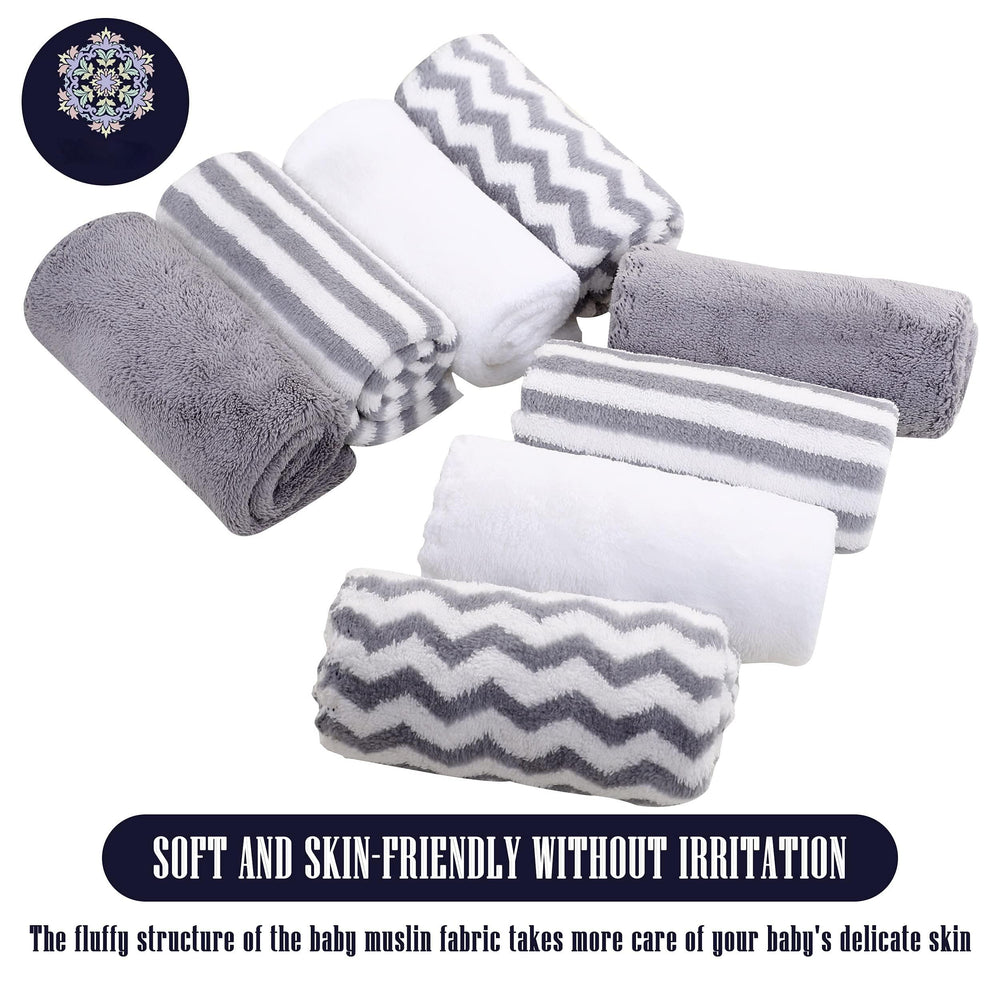 BAMBOO QUEEN multiuse burp cloths scene with spill cleanup and diaper change.
