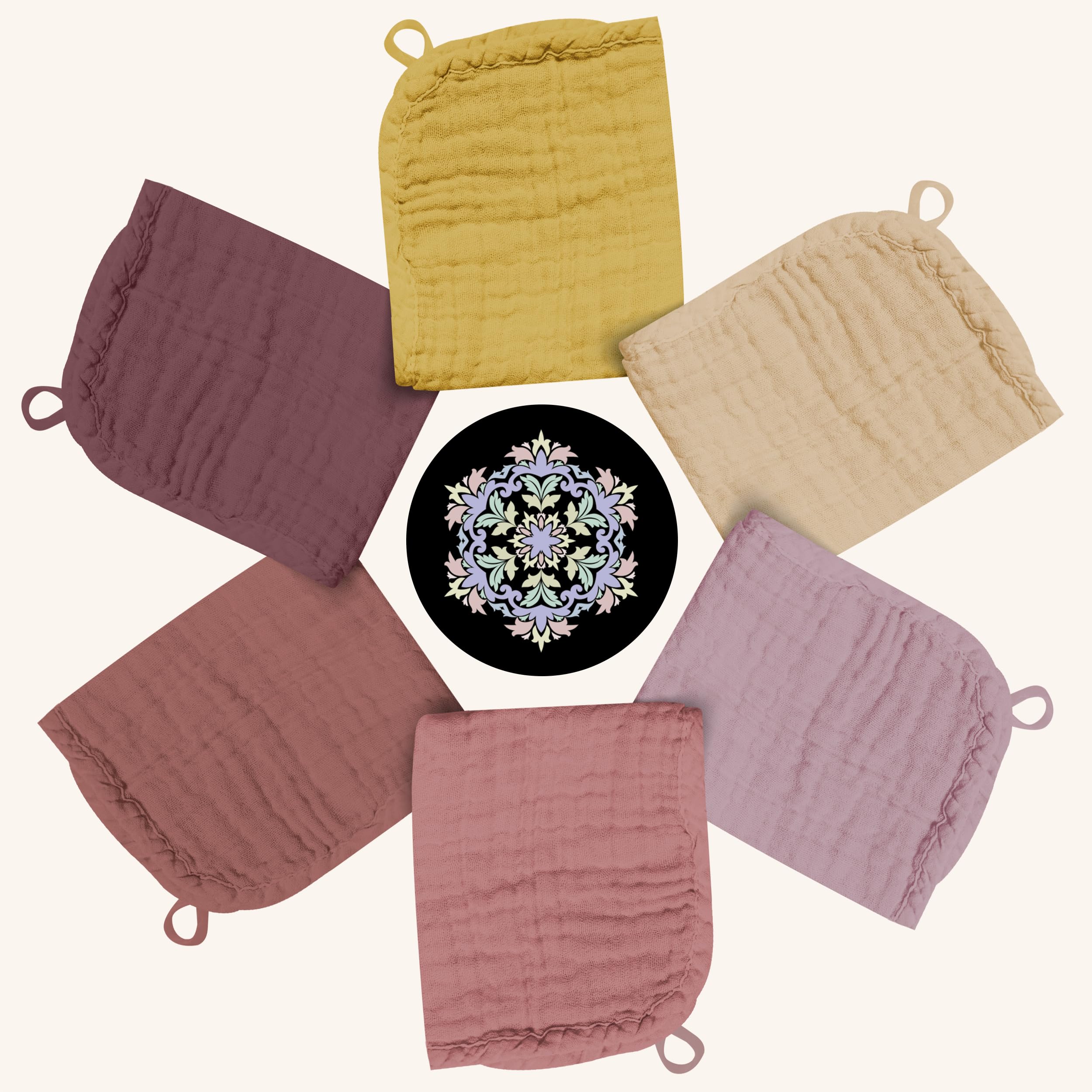 BAMBOO QUEEN muslin baby washcloth close-up shows soft texture and absorbency.