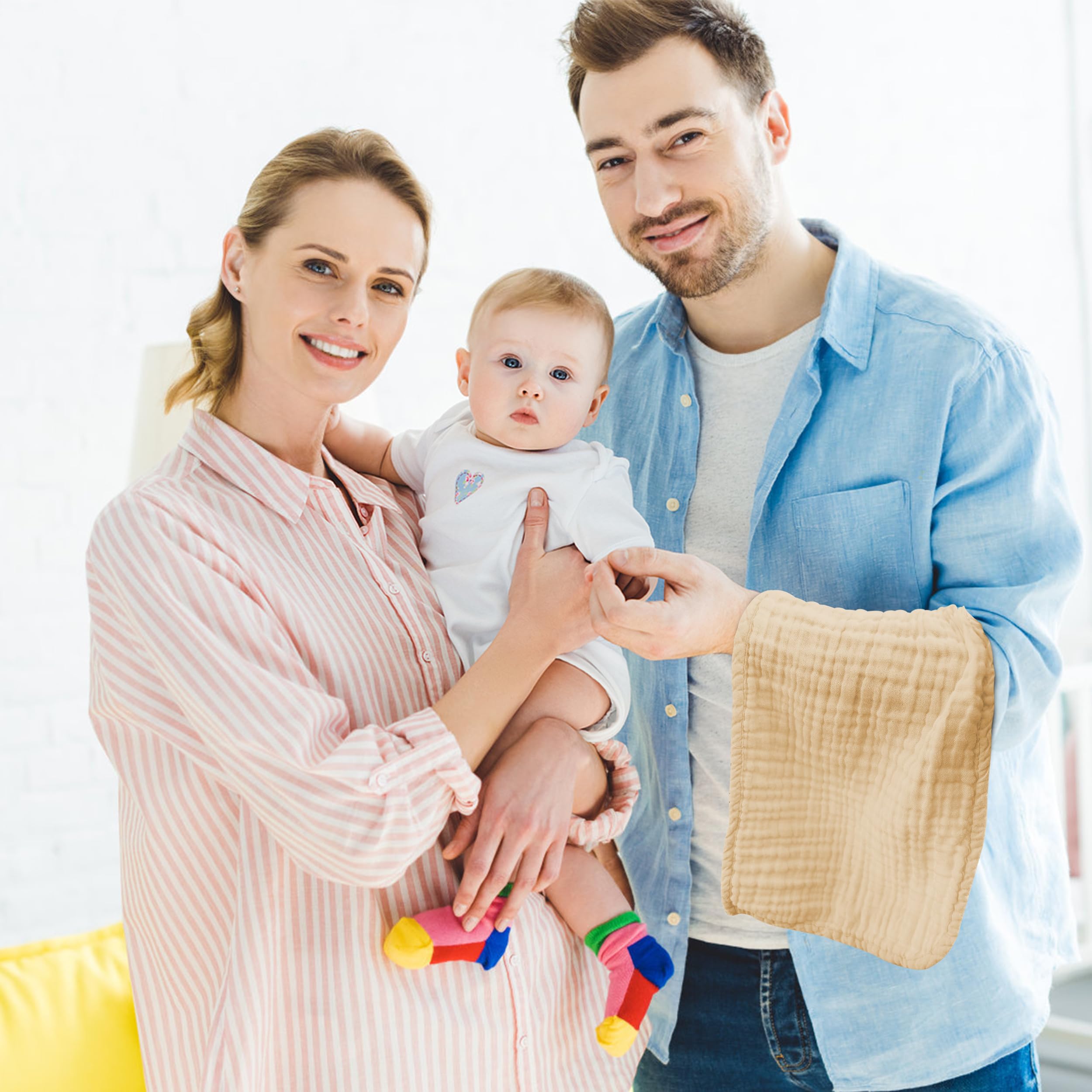 BAMBOO QUEEN muslin burp cloths are durable and easy care