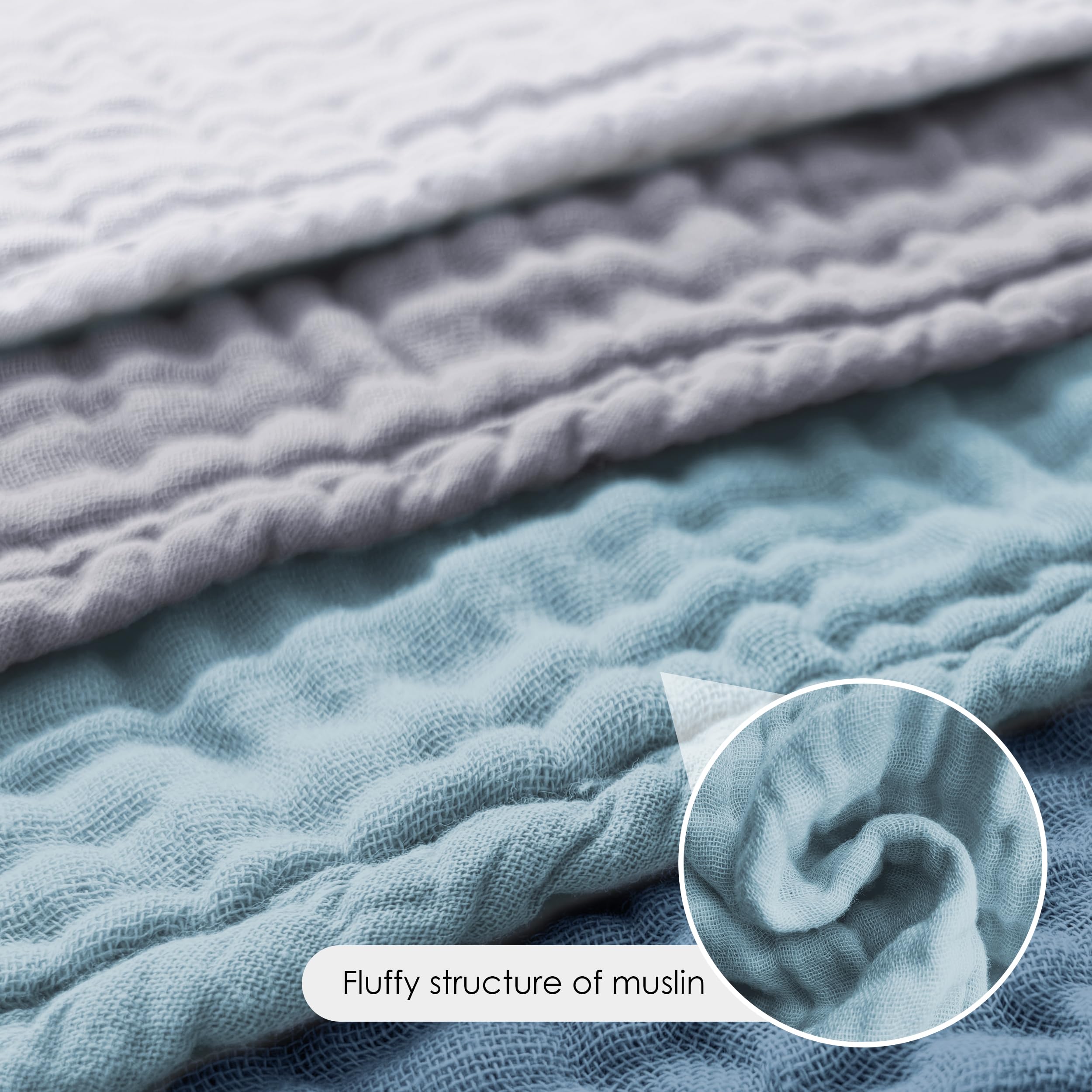 BAMBOO QUEEN navy color washcloths stacked with reinforced stitching for durability