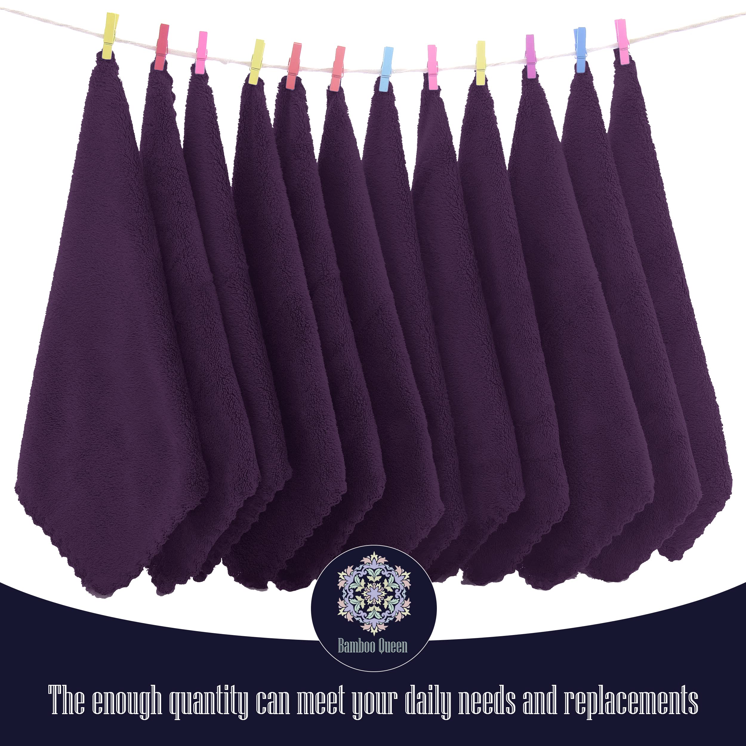 Bamboo Queen quick-absorption washcloths foam quickly aiding lather