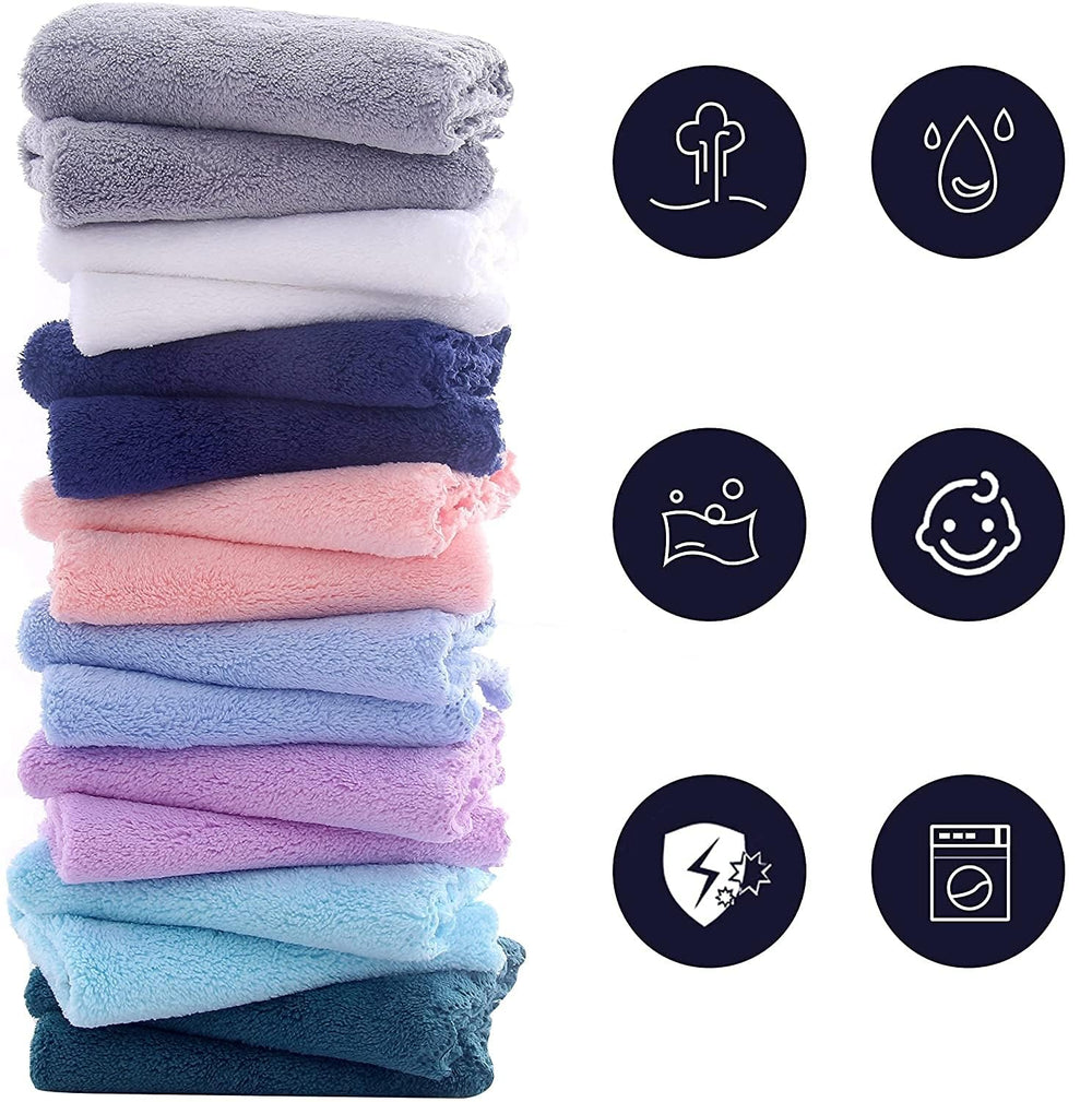 Bamboo Queen rapid-absorption washcloth demonstrates quick foam and fast drying during baby bath