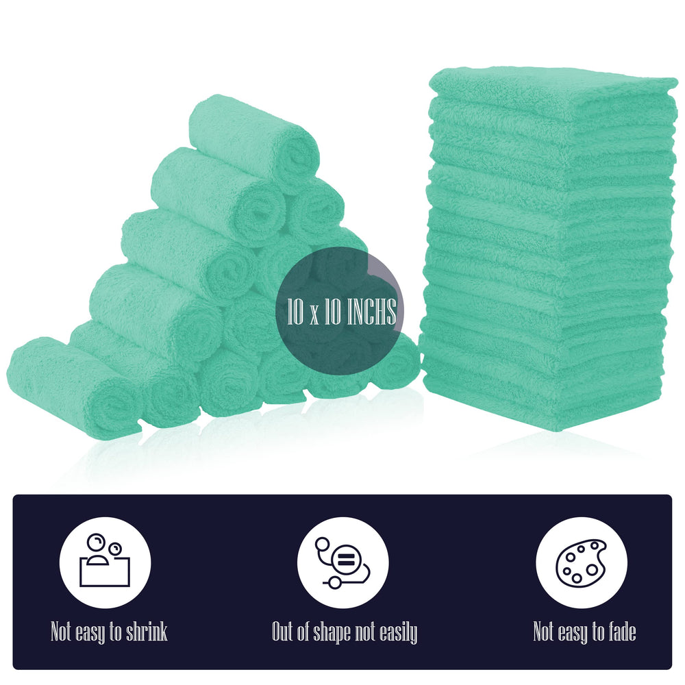 Bamboo Queen soft coral fleece washcloths deliver ultra-soft skin contact.