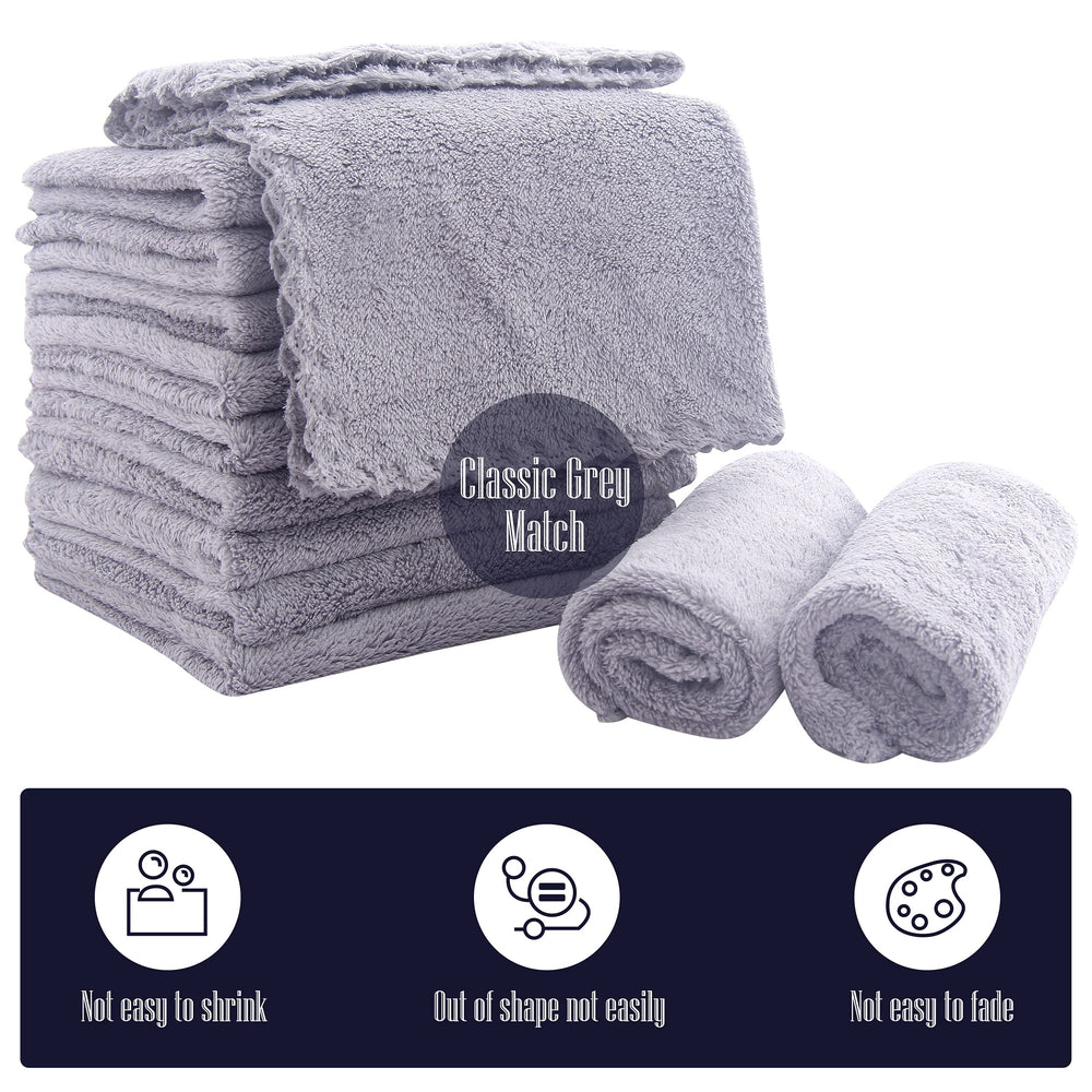 Bamboo Queen soft coral fleece washcloths—gentle touch for delicate skin.