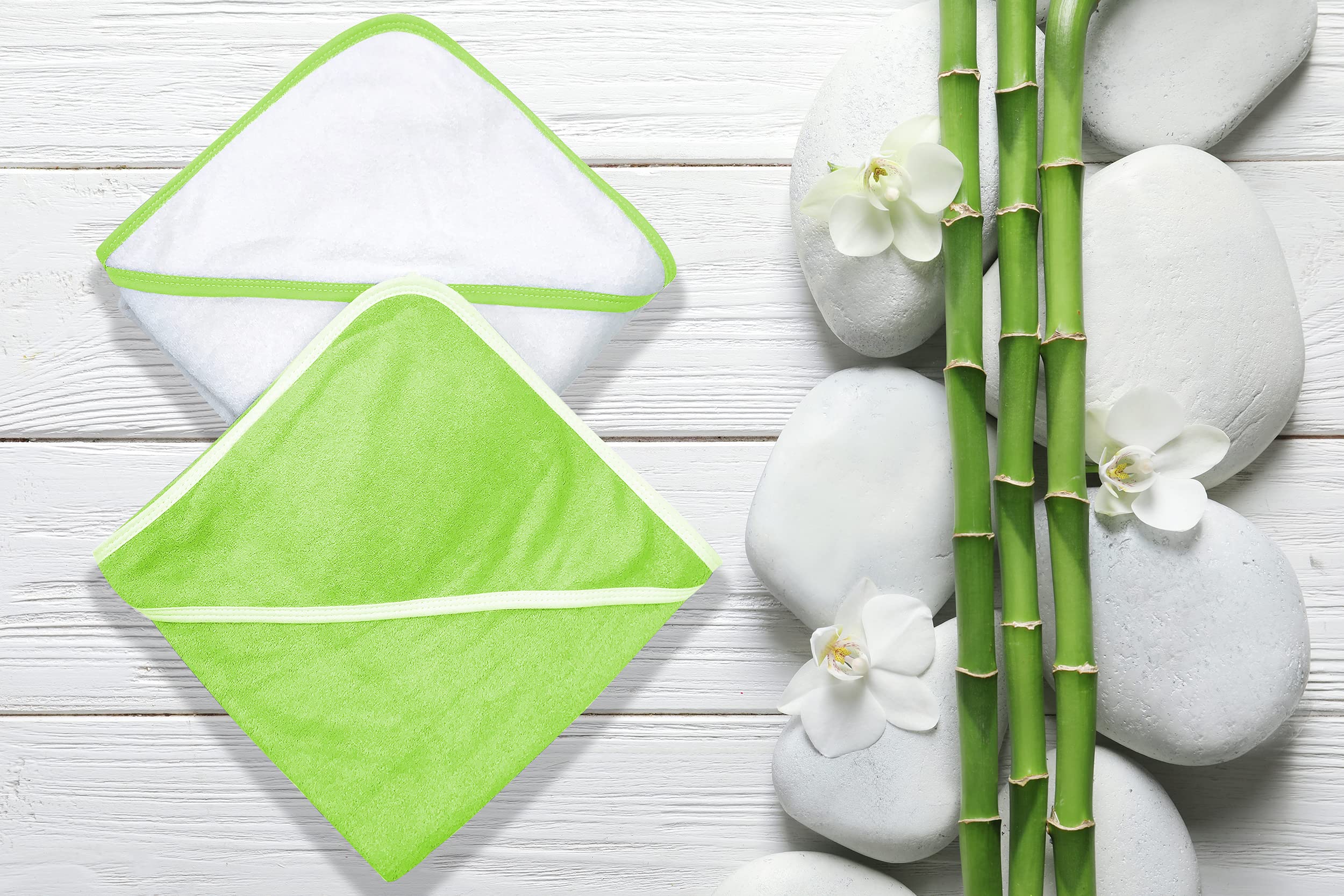 BAMBOO QUEEN soft hooded towel is perfect for pool, beach, or bath-time cuddles.