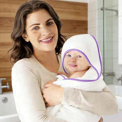 BAMBOO QUEEN 37.5-inch towel showcases generous wrap for kids ages 0-7.