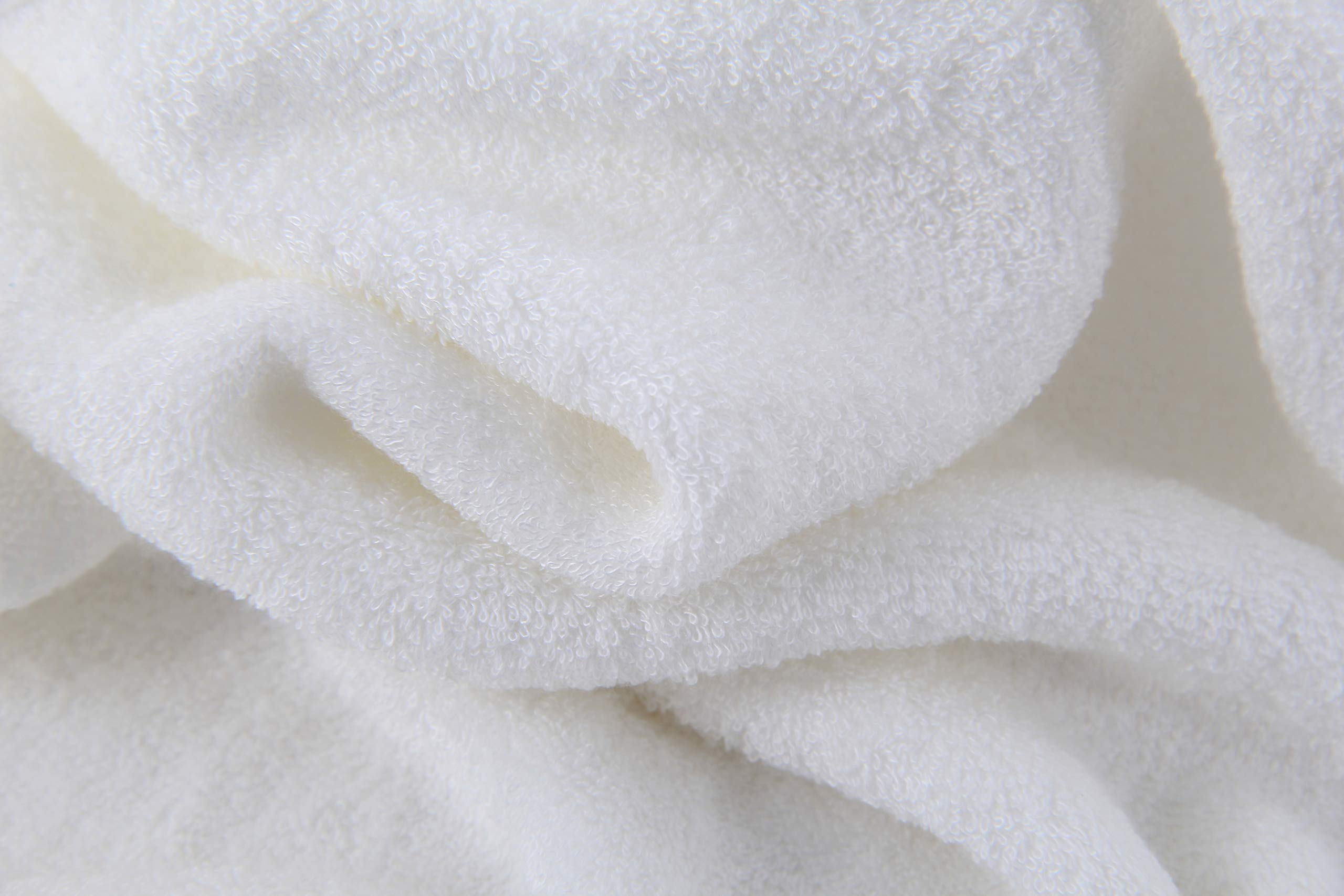 BAMBOO QUEEN two-pack towels on display showing unisex white and blue design.