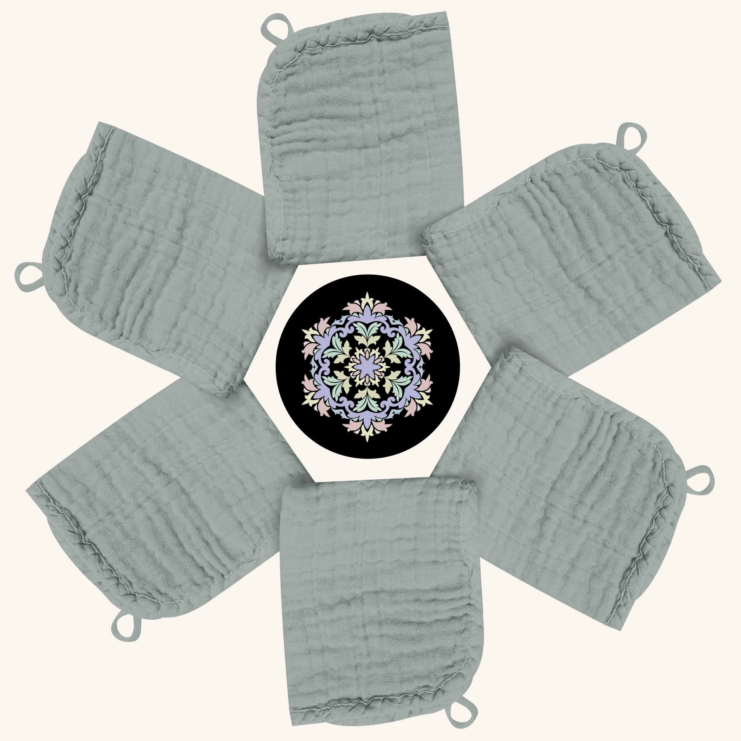 BAMBOO QUEEN washcloth 12x12 inch generous coverage for bath time