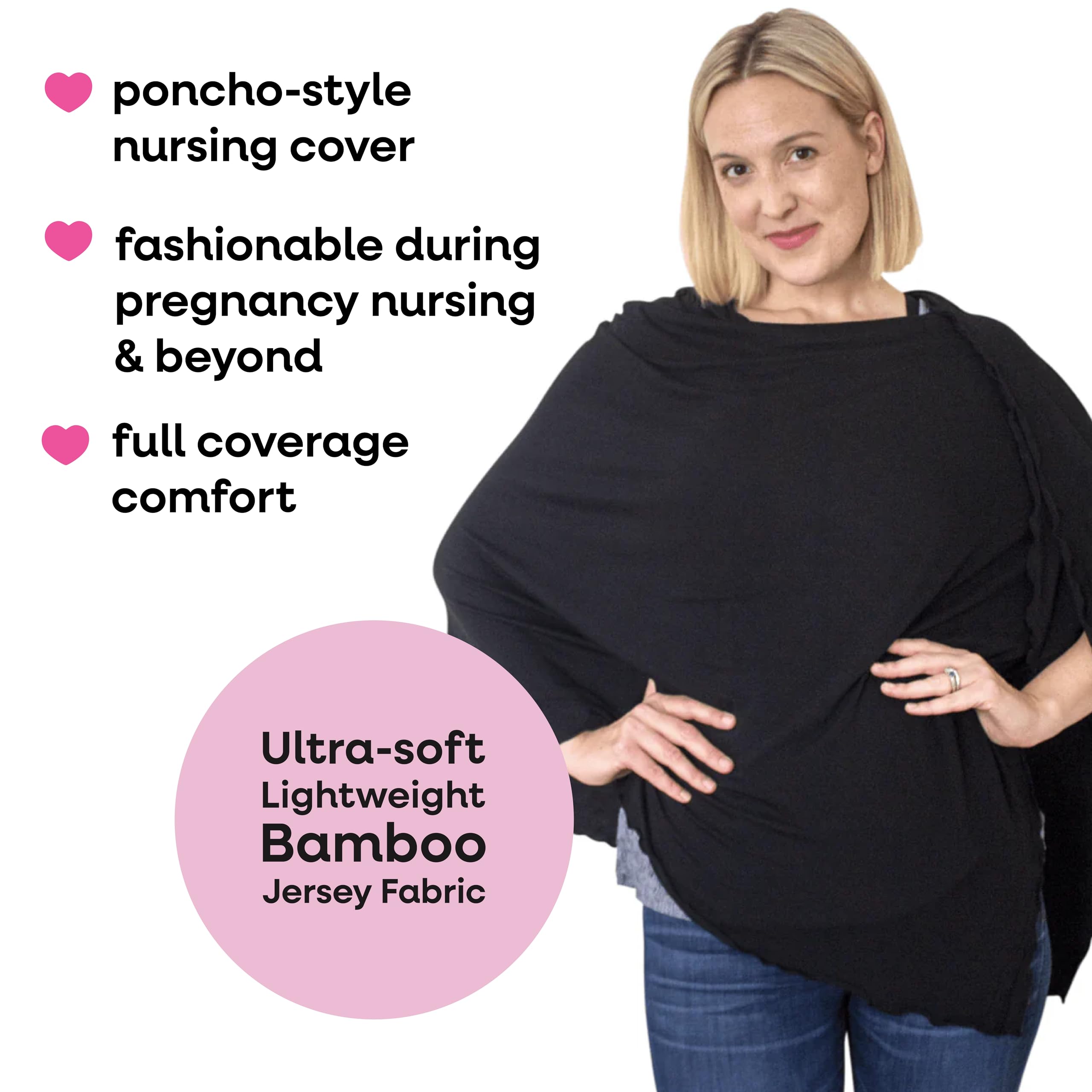 Ultra-soft fabric close-up from Bamboobies nursing cover shows breathable comfort