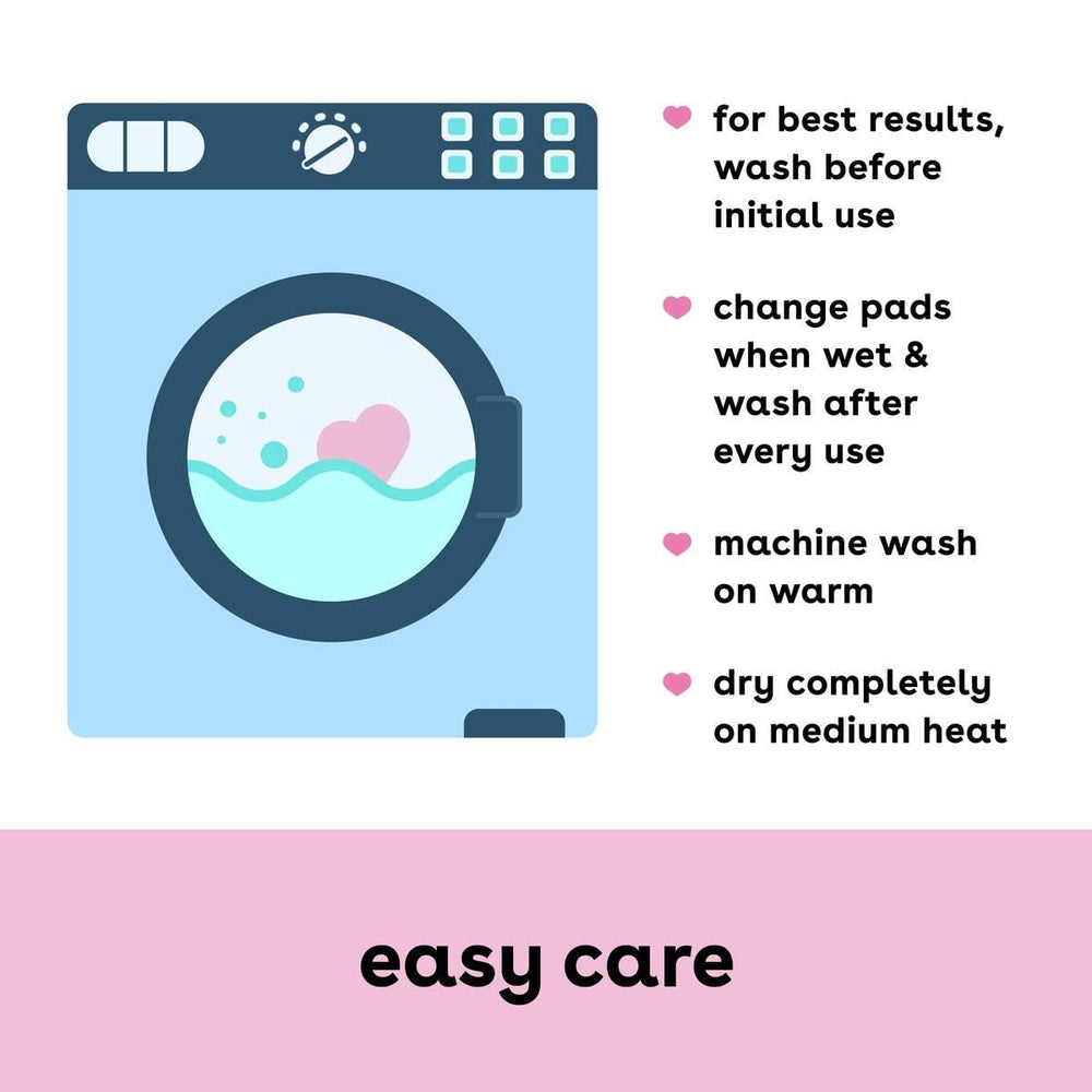 Bamboobies nursing pads velour surface is gentle on sensitive skin during long wear.