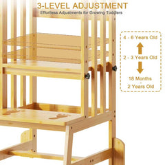 BAMBOOHOMIE anti-tip safety system featuring A-frame and stabilizers for steadiness.