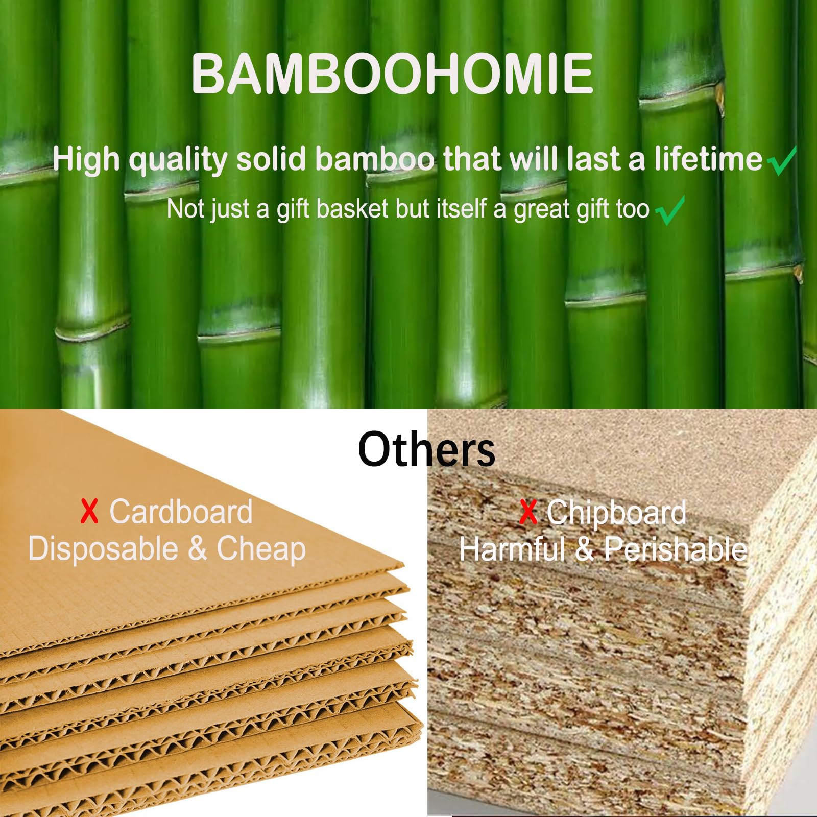 BAMBOOHOMIE Baby Shower Crate Closet crafted from bamboo material