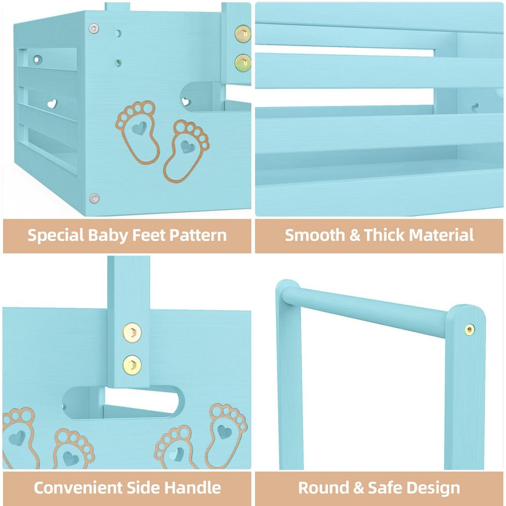 BAMBOOHOMIE bamboo texture closeup emphasizes safe burr-free material for baby use.
