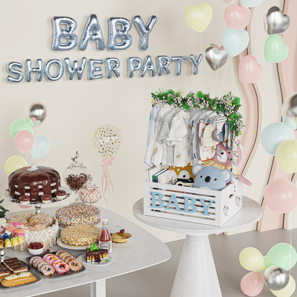 BAMBOOHOMIE Baby Shower Crate Closet fits diapers and clothes neatly