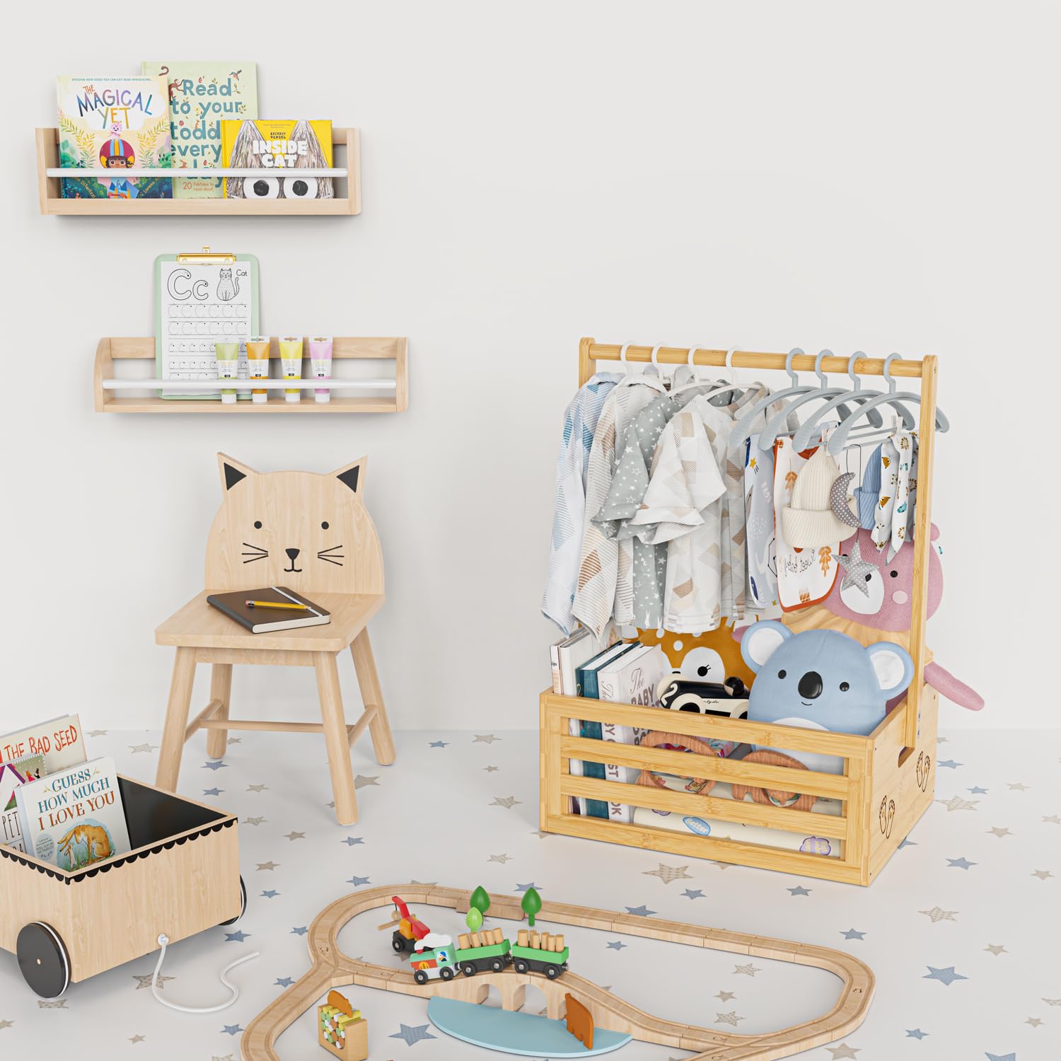 BAMBOOHOMIE displayed as a thoughtful baby shower gift with versatile display options