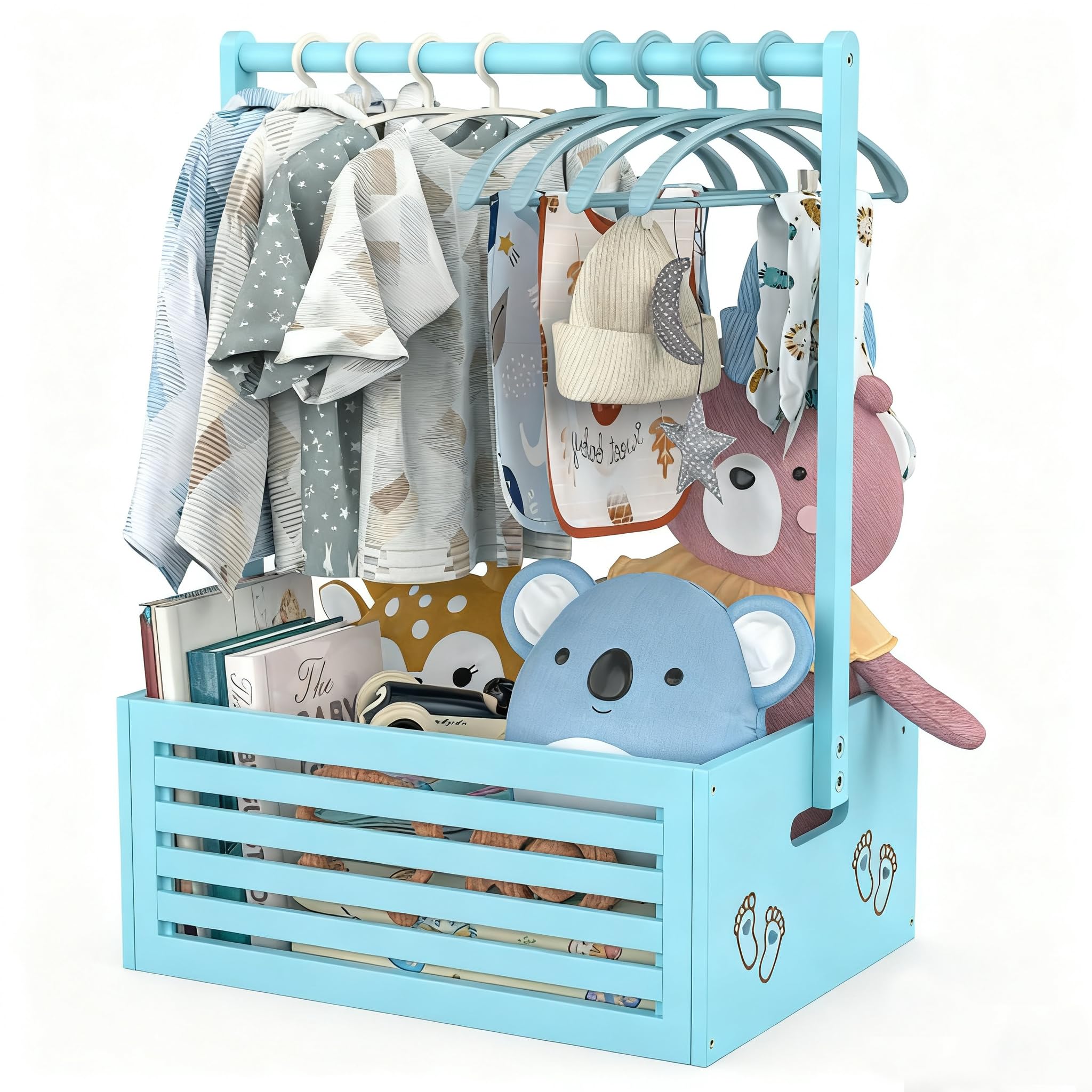 BAMBOOHOMIE multi-purpose crate closet used for storage and decor.