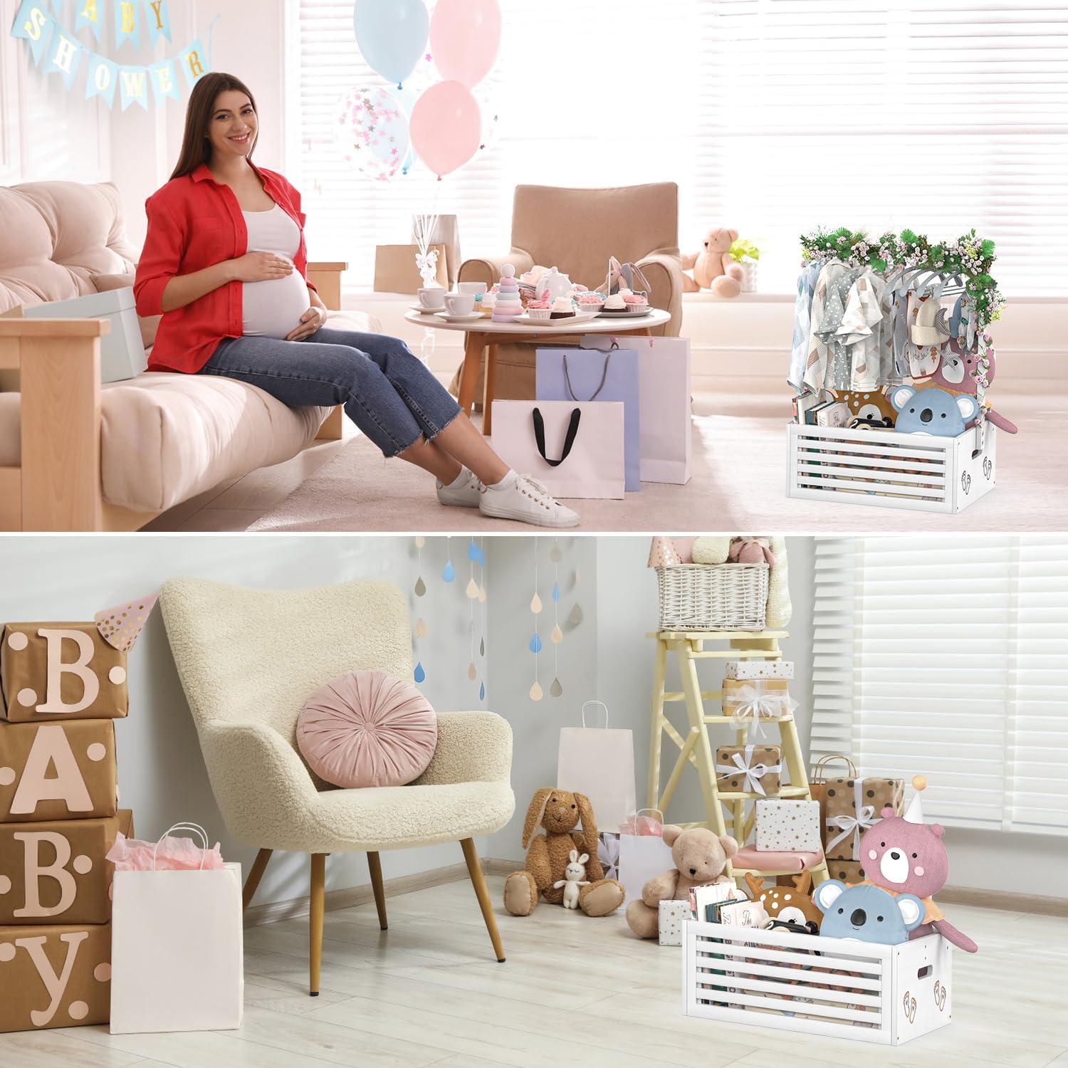 BAMBOOHOMIE Baby Shower Crate Closet nursery-decor friendly