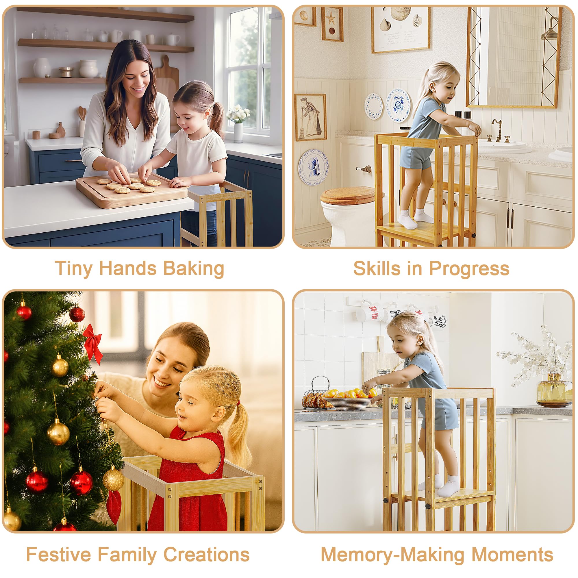 BAMBOOHOMIE non-slip pads provide secure grip on diverse floor types.