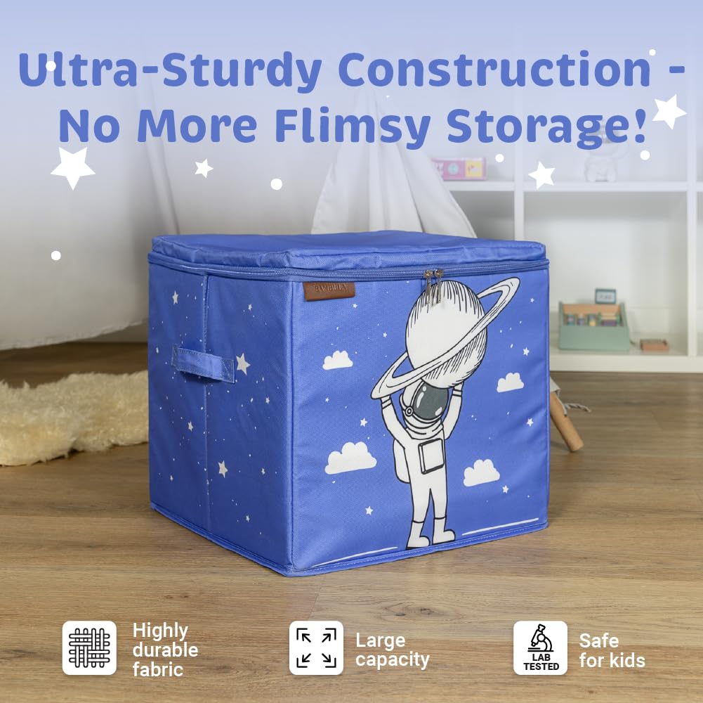 BAMBULA lab-tested safe storage box uses non-toxic materials for worry-free play.