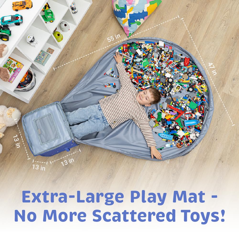 BAMBULA mess-free storage solution helps keep living spaces tidy after playtime.