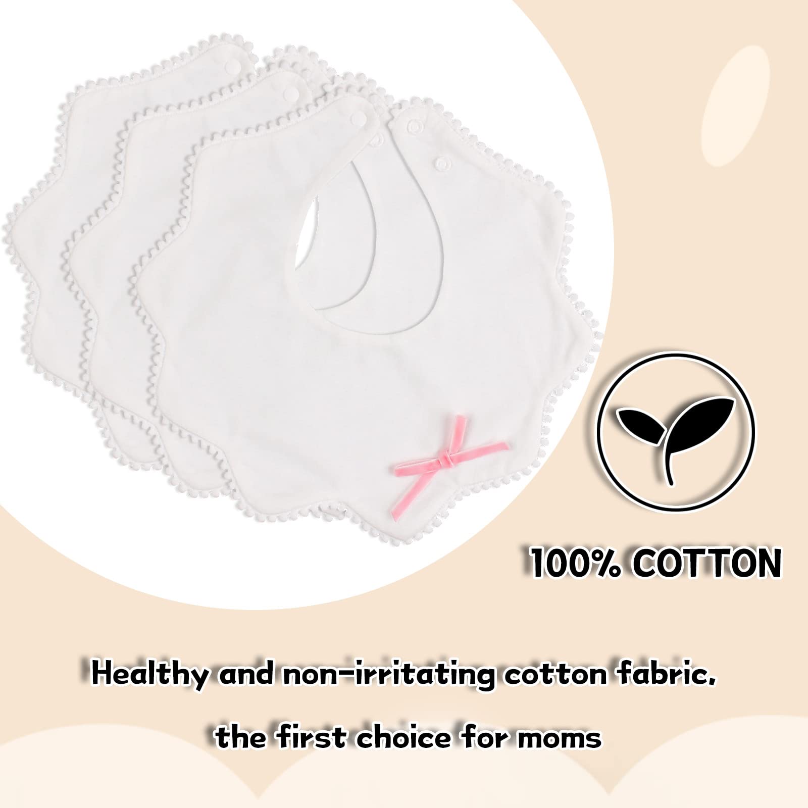 Bamery bibs sized for 3-18 months, comfortable daily wear