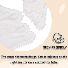 Bamery gift-set white bibs, adorable and ready to gift