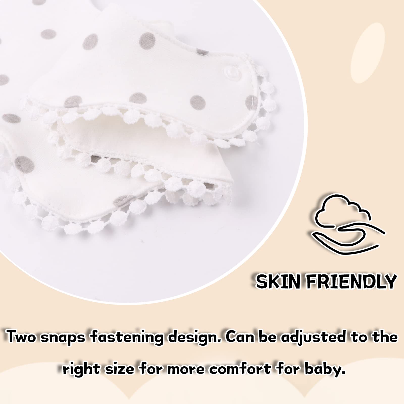 Bamery white bib gift set ideal for baby showers and gifting