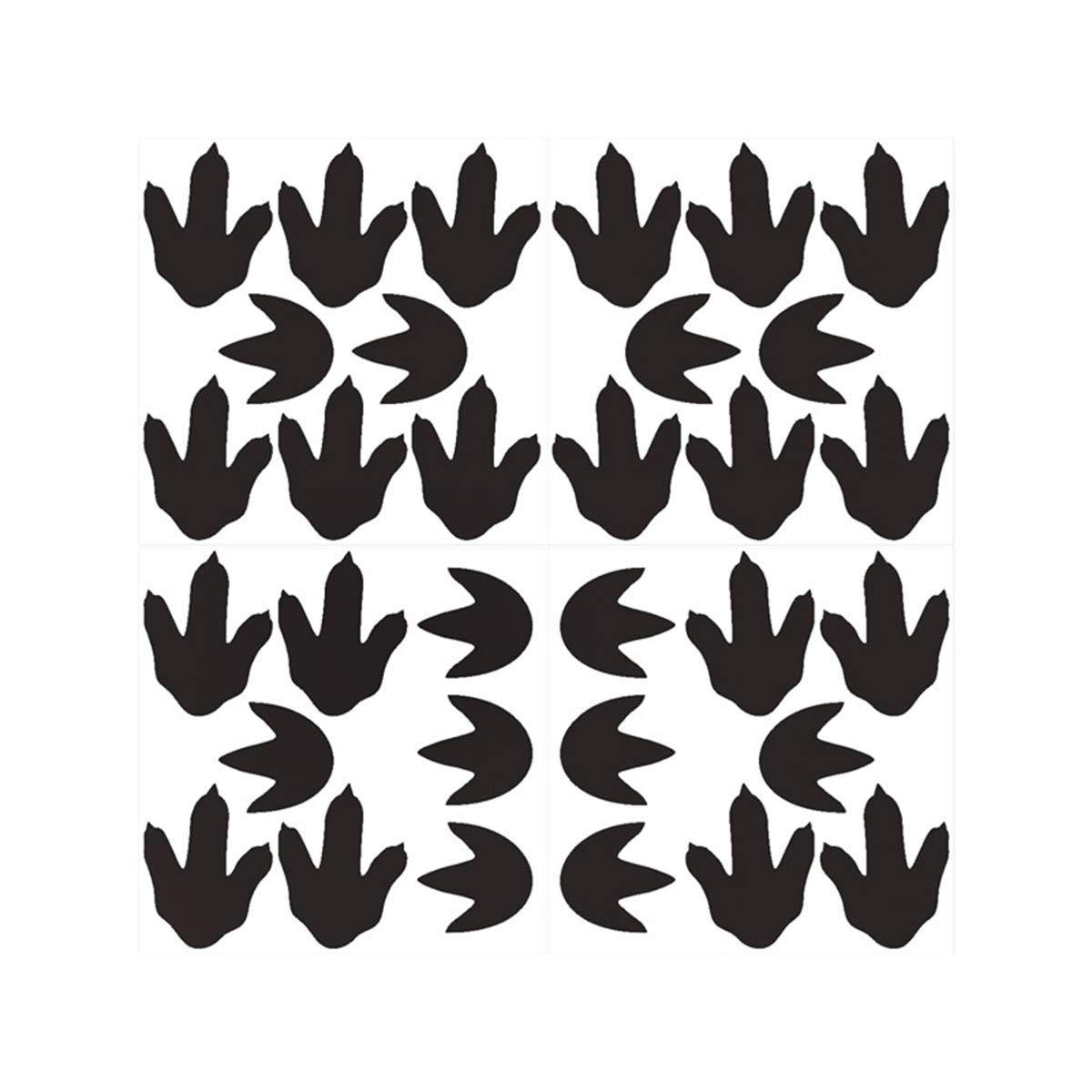 Bamsod dinosaur footprints wall stickers 32pcs, easy peel-and-stick nursery decor.
