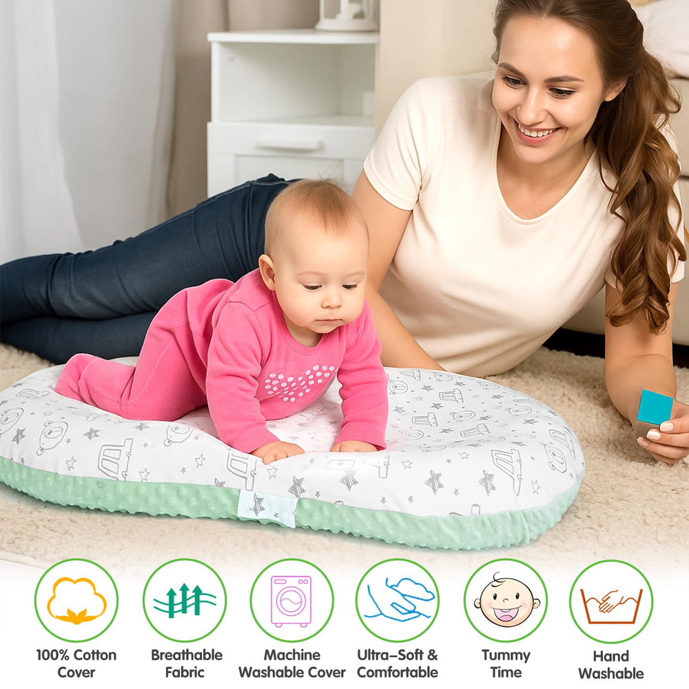 Banakshol baby lounger seated support illustrating sit-up practice.