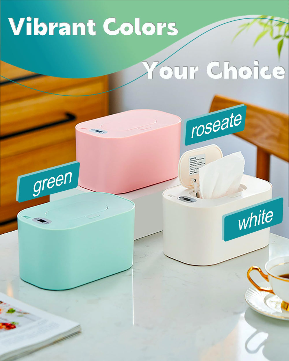 Banapoy wipe-warmer interior reveals even heating for safe warmth