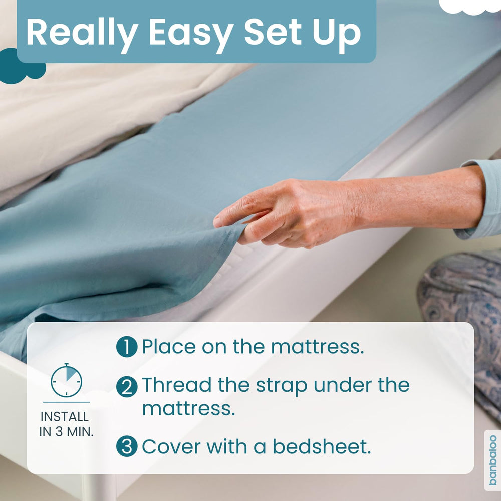BANBALOO bed bumper anti-slip system keeps guard in place.