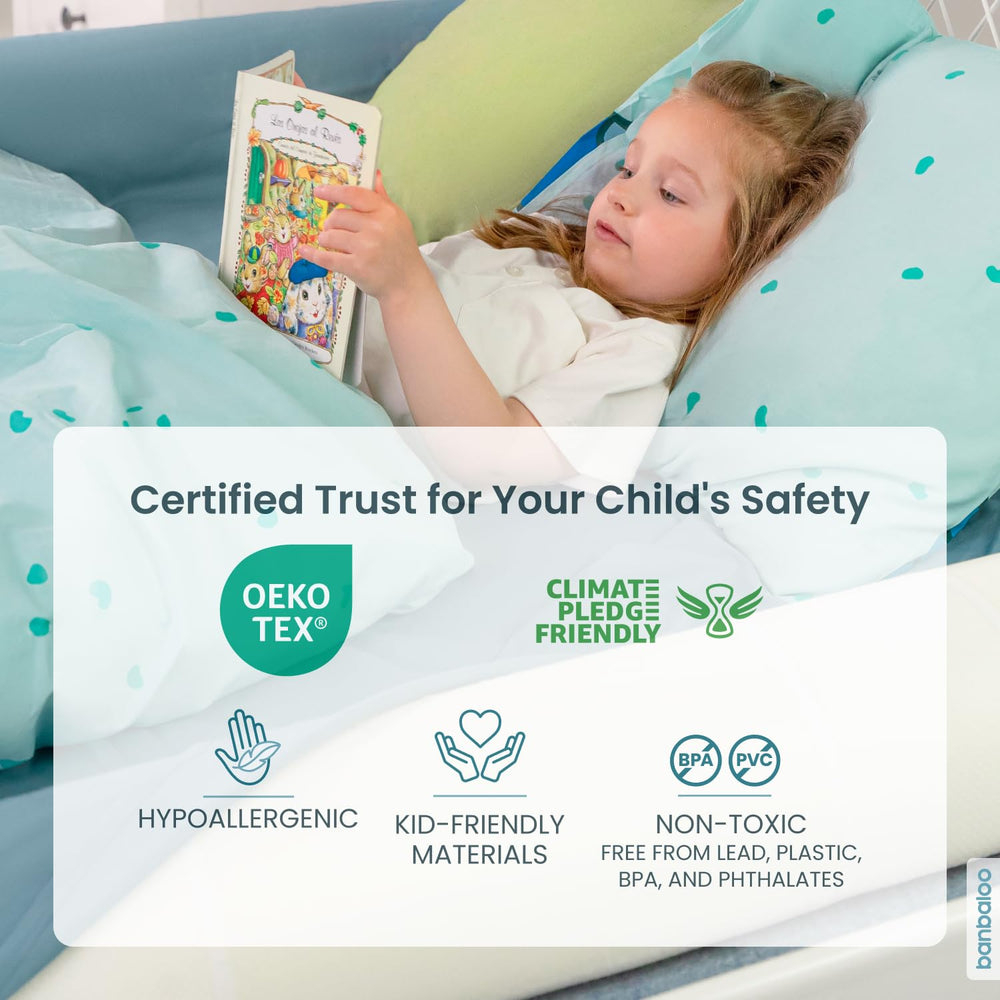 BANBALOO bed bumper cleaning-friendly with machine-washable cover.