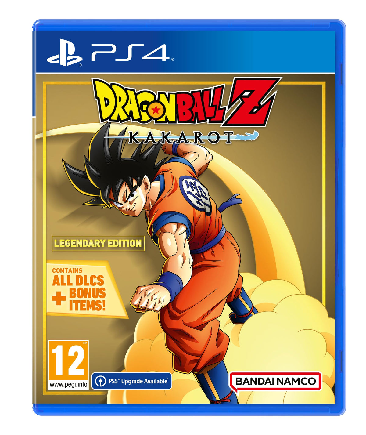Bandai Namco Dragon Ball Z Kakarot Legendary Edition PS4 cover art for immersive saga experience