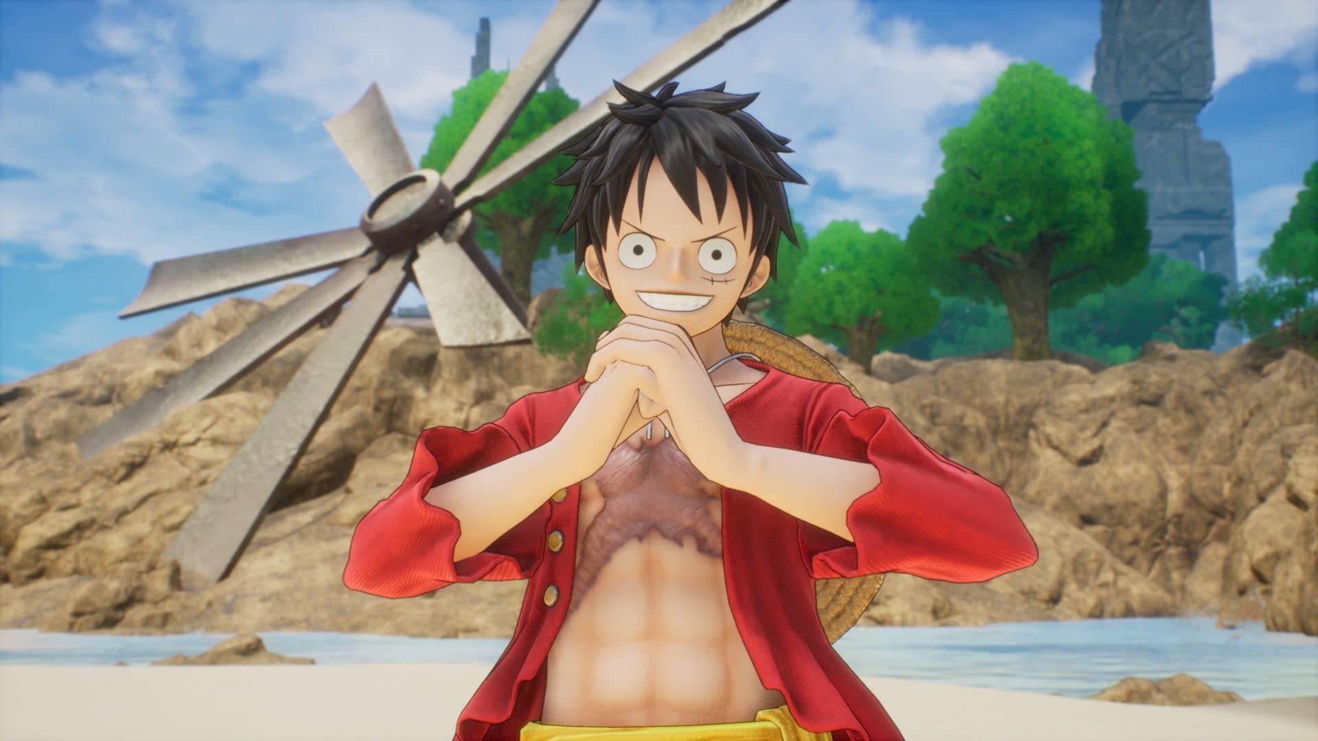 Bandai Namco One Piece Odyssey world map emphasizes expansive seas and island adventures.