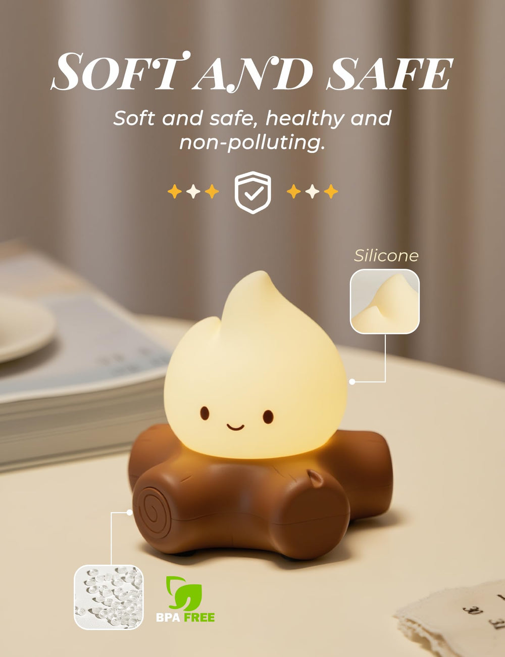 BANDIANCY campfire lamp travel-compact design fits dorms and trips