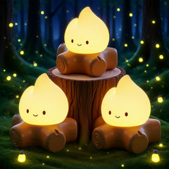 BANDIANCY campfire night light smiling face brightens kids' rooms for bedtime comfort