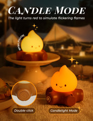 BANDIANCY LED flame with steady warm light supports calm bedtime routines