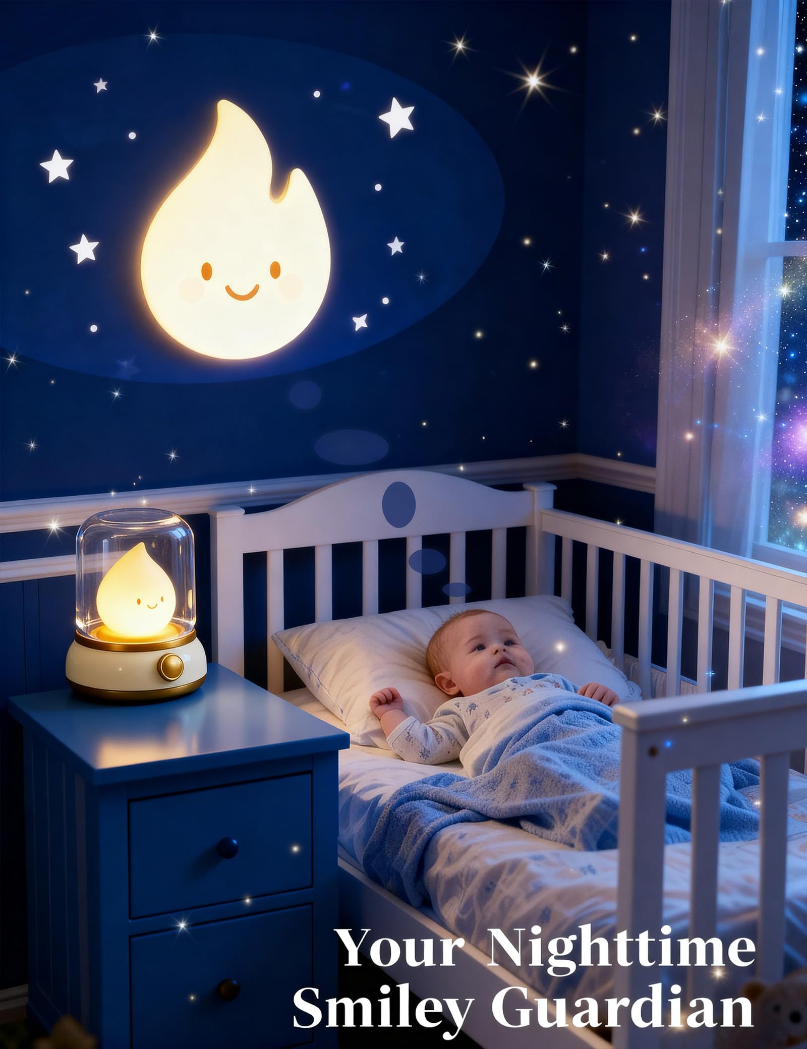 BANDIANCY Smiley night light includes a 15-minute auto-timer for sleep routines.