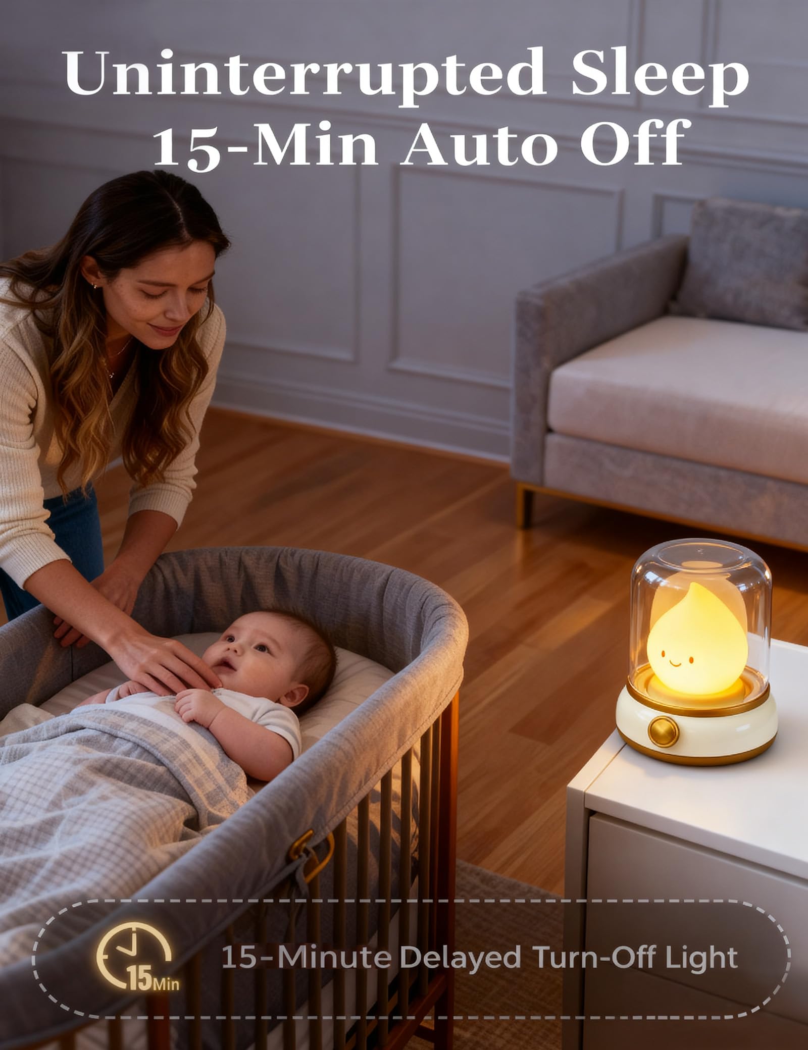 BANDIANCY Smiley night light is portable and compact for travel or outings.