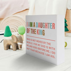 Banlai Christian nursery decor box sign detail wood texture—high-quality wood with smooth finish.