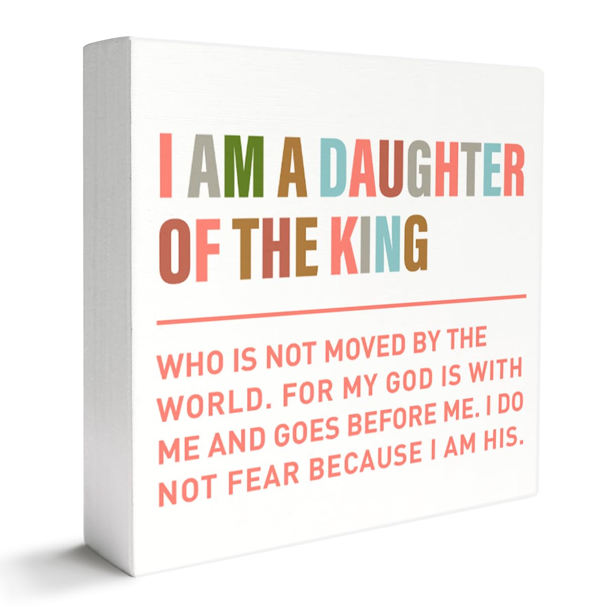 Banlai Christian nursery decor box sign front view—space-saving 5x5 reminder for the nursery.