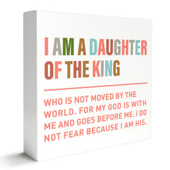 Banlai Christian nursery decor box sign front view—space-saving 5x5 reminder for the nursery.