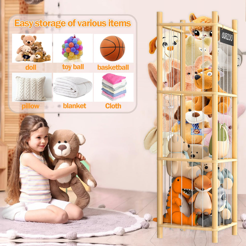 Banlilus mesh-cage access enables easy pickup and return of toys