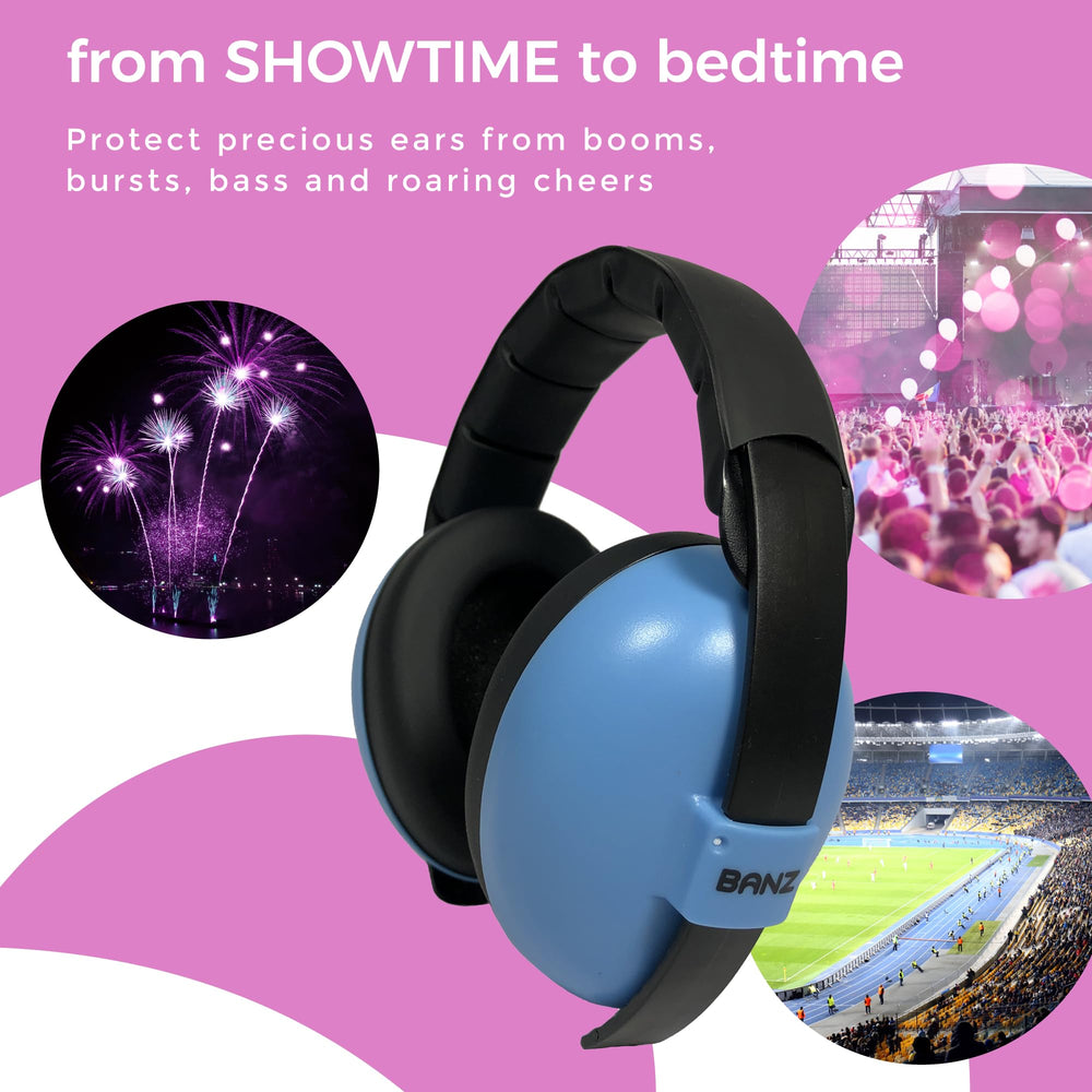 BANZ earmuffs during home chores to minimize loud noise exposure