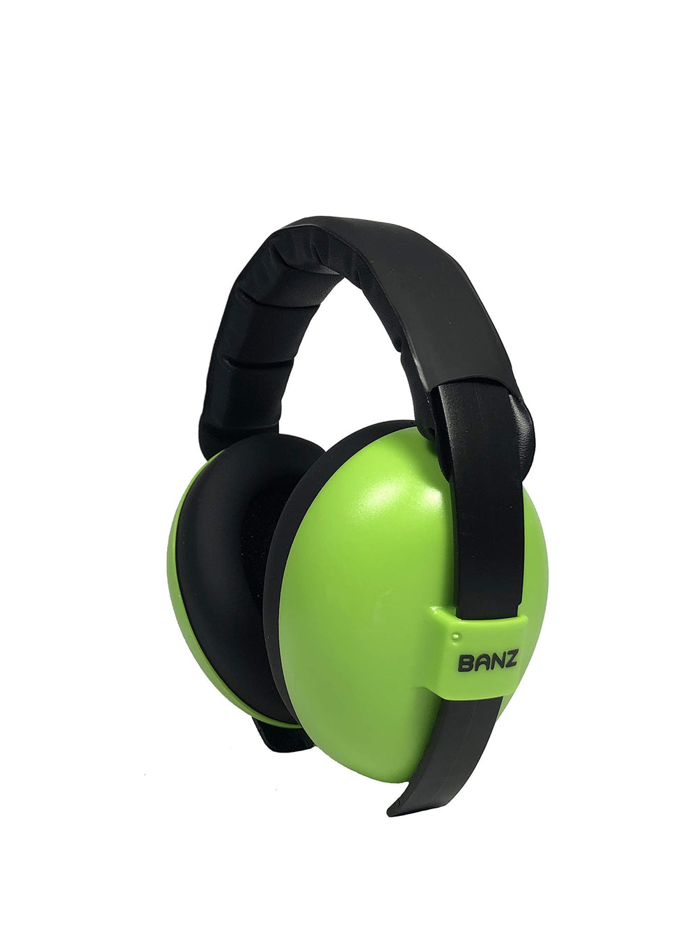 BANZ Baby Earmuffs lime front view for infant noise protection on outings