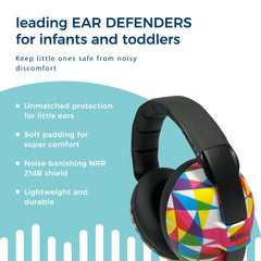 BANZ baby earmuffs show 31dB noise reduction in loud settings.