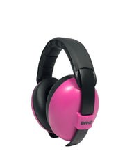 BANZ Baby Earmuffs worn by infant showing secure fit and noise reduction