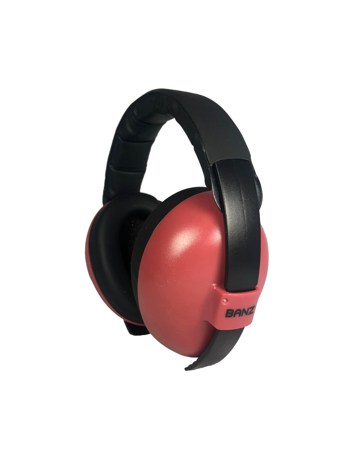 BANZ infant earmuffs maroon with soft padding for gentle comfort on tiny ears.