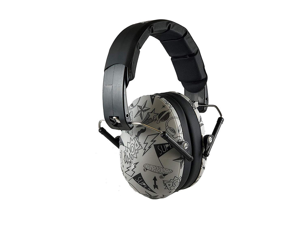 BANZ Kids Earmuffs worn to show low-profile comfort and secure fit during activities.