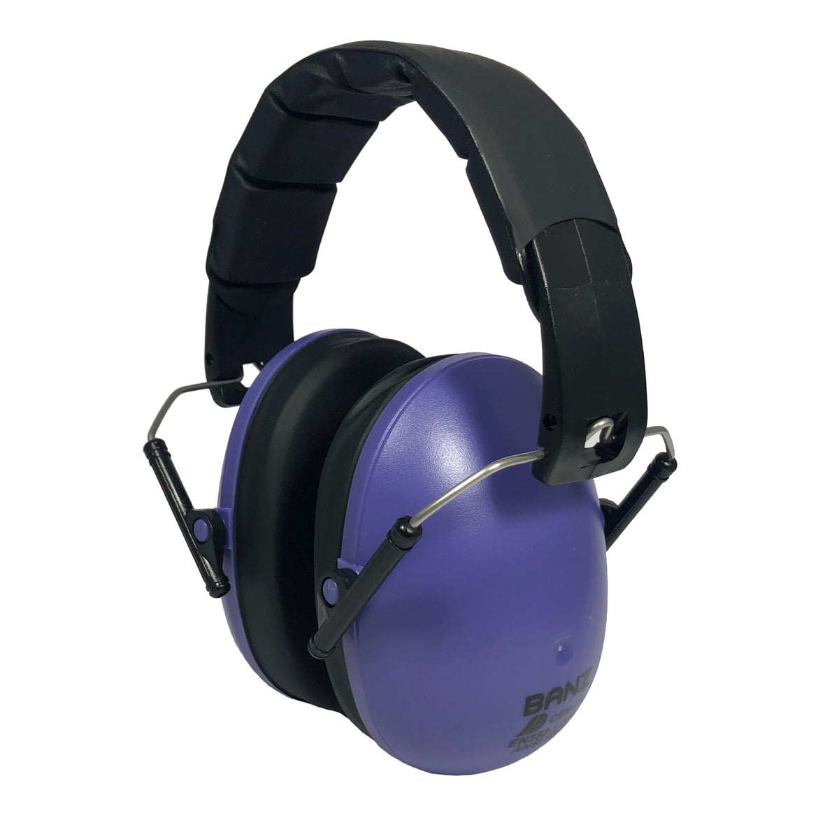 BANZ Kids Headphones dark purple hero image; lightweight protection for noisy events